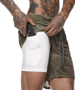 Running shorts for men's gym sports shorts 2-in-1 - Picture 1 of 21