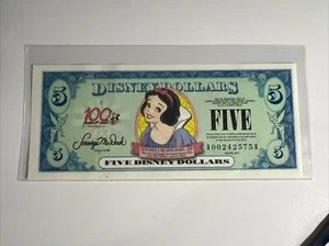 snow white and the seven dwarves $5 Disney Dollr Uncerculated 100 Years of Magic - Picture 1 of 2