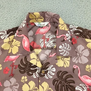 Lvish Shirt Men 3XL XXXL Brown Hawaiian Tropical Resort Beach Aloha Enjoy Life - Picture 1 of 13