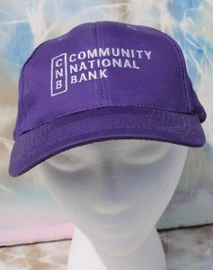 Community National Bank Cap Hat, Purple White Snap Back, New - Picture 1 of 7