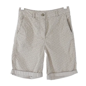Marks Spencer Womens Shorts Bermuda Floral Beige Lightweight Cotton Beach UK 6 - Picture 1 of 8