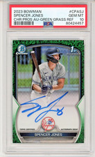 2023 Bowman Spencer Jones CPA-SJ 1st Chrome Auto #/99 Green Grass Refr PSA 10