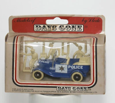 DAYS GONE Blue Police Car White Wheels Lledo DIE-CAST Made In England NOS - Image 1 of 4
