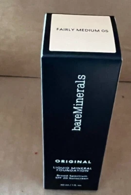 BARE MINERALS ORIGINAL LIQUID MINERAL FOUNDATION SPF 20, FAIRLY MEDIUM 05, 30 ML - Image 1 of 4