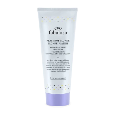 Evo Fabuloso Platinum Blonde Colour Boosting Treatment 220ml Blonde toning Mask - Image 1 of 4