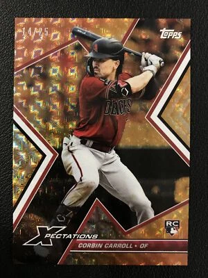 2023 Topps Xpectations #5 Corbin Carroll Rookie Circuit Citrus Foil /25 - Image 1 of 2