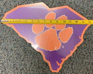 CLEMSON TIGERS STATE SHAPE WOOD SIGN NEW WINCRAFT 🐯 - Picture 1 of 2