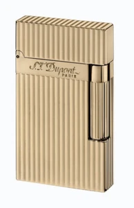 S.T. Encendedor Dupont oro amarillo, líneas verticales, línea 2, 016827, (16827) nuevo en caja - Imagen 1 de 6