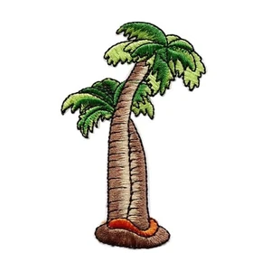 Parche bordado de palmera de hierro - ambiente de playa de isla tropical - Imagen 1 de 2