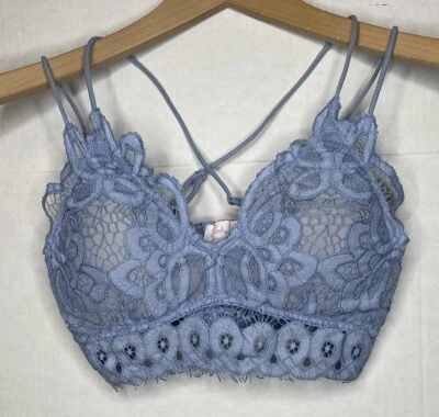 BRALETTE DE ENCAJE ROSA LIRIO MUJER ESPALDA CRUZADA RAYAS MORADO MEDIANO Foto 1 de 4