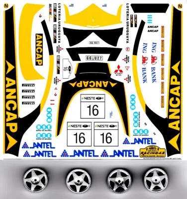 1/24 Mitsubishi Lancer Ev4 Rally 1000 Lakes'97 #16 BIG24 TRANS-KIT Racing43 TK24 - Immagine 1 di 3