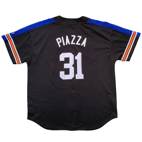 Mike Piazza New York Mets Jersey Starter Mens Size 2XL Black Cover