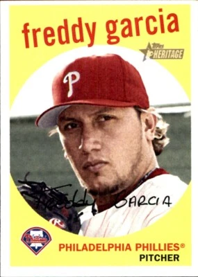 2008 Topps Heritage #254 Freddy Garcia PHILADELPHIA PHILLIES - Image 1 of 2