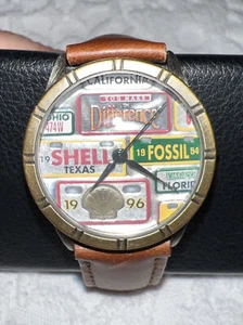 Fossil 1996 Shell Oil Company CA Employee Appreciation Gift Rare Unique Watch - Picture 1 of 24