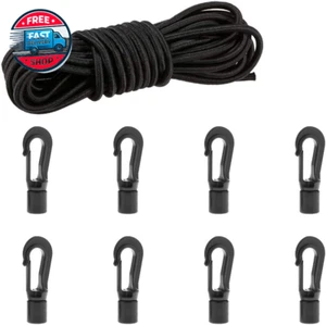 1/4" Elastic Bungee Cord Kayak Stretch String Shock Cords Rope with Bungee Shoc - Picture 1 of 12