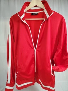 Vintage 80er 90er Footlocker Trainingsanzug Jacke Rot Medium Warm-up - Bild 1 von 8