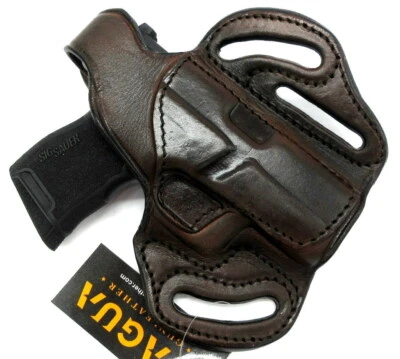 TAGUA PREMIUM SERIES Right Hand Brown Thumb Break Belt Holster SIG SAUER P365 3.1"