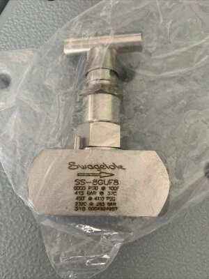 Swagelok needle valve SS-8GUF8-G, 1/2", 316SS 6000psi - Image 1 of 3