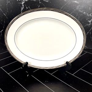 Lenox Classic Collection Landmark Platinum Oval Serving Platter 13.25" USA - Picture 1 of 5