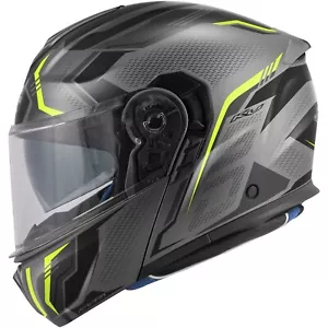 CASCO MOTO MODULARE APRIBILE 22.06 P/J KAPPA KV50 ESCALADE TITANIO GIALLO TG M - Picture 1 of 4