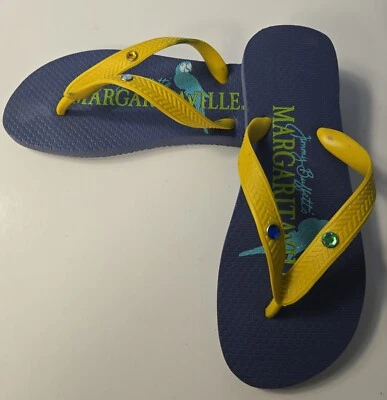 Sandalia Tanga Chanclas Margaritaville Mujer Talla S Azul Verde Amarillo Playa Yoga Foto 1 de 4