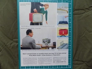 Anuncio impreso 1956 RCA televisión personal más pequeño llevarlo a cualquier parte - Imagen 1 de 1