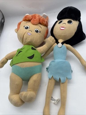 BETTY Rumble The Flintstones & Pebbles Plush stuffed animal TOY lot of 2 cartoon - Image 1 of 4