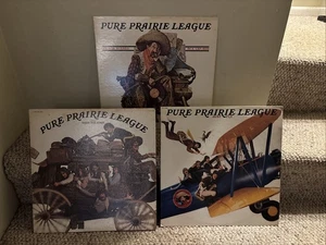 Pure Prairie League - Lot Of 3 Vintage Vinyl LPs - S/T, Just Fly & Live EX/VG+ - Imagen 1 de 8