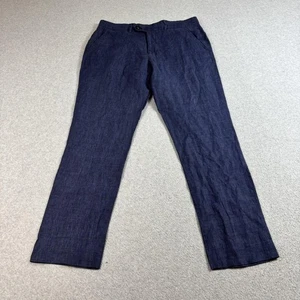 Todd Snyder Linen Pants Mens 32x30 Navy Dress Trousers Heritage Academia Capsule - Picture 1 of 9