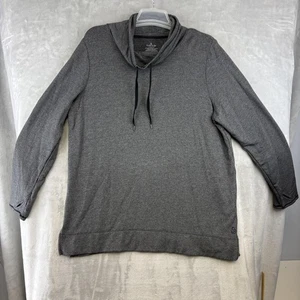 Cuddl Duds Pullover Womens XL Heather Gray Ultracozy Cowl Neck Thumbholes Lounge - Foto 1 di 11