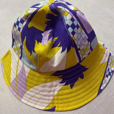 Sombrero cubo geométrico para mujer EMILIO PUCCI 100 % algodón usado excelente estado Foto 1 de 4
