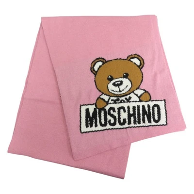 MOSCHINO Oso Juguete Bufanda Lana Rosa Foto 1 de 4