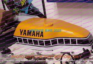 Yamaha TZ TD 250 350 Moto Acero Doble Pintado Gasolina Tanque + Tapa Capó - Imagen 1 de 3