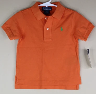 Polo Ralph Lauren Bebé Niño Manga Corta Naranja Verde Poni Manga Corta 18 Meses Foto 1 de 4