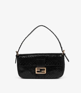 Fendi Baguette Tasche schwarz Schlangenleder Vintage - Bild 1 von 9