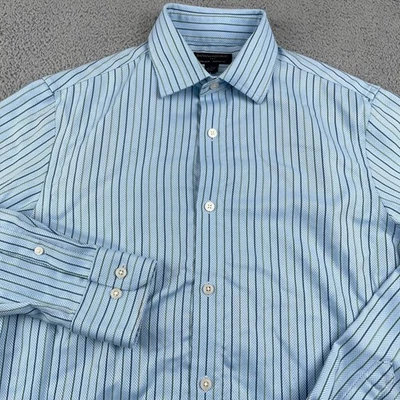 Banana Republic Shirt Mens Small Blue Striped Classic Fit Non Iron 14 14.5 - Image 1 of 4