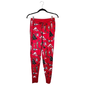 Pantaloni Pigiama Hanna Andersson Unisex Rosso Star Wars Natale Cotone Organico TG XS - Foto 1 di 6