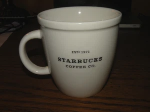Vintage 2001 Starbucks 1971 Coffee Co Barista Coffee Tea Ceramic Mug White 16 oz - Picture 1 of 9