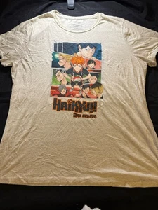 Haikyu!! 2nd Season Anime Manga Graphic T-Shirt Top Size 3XL Beige - Picture 1 of 6