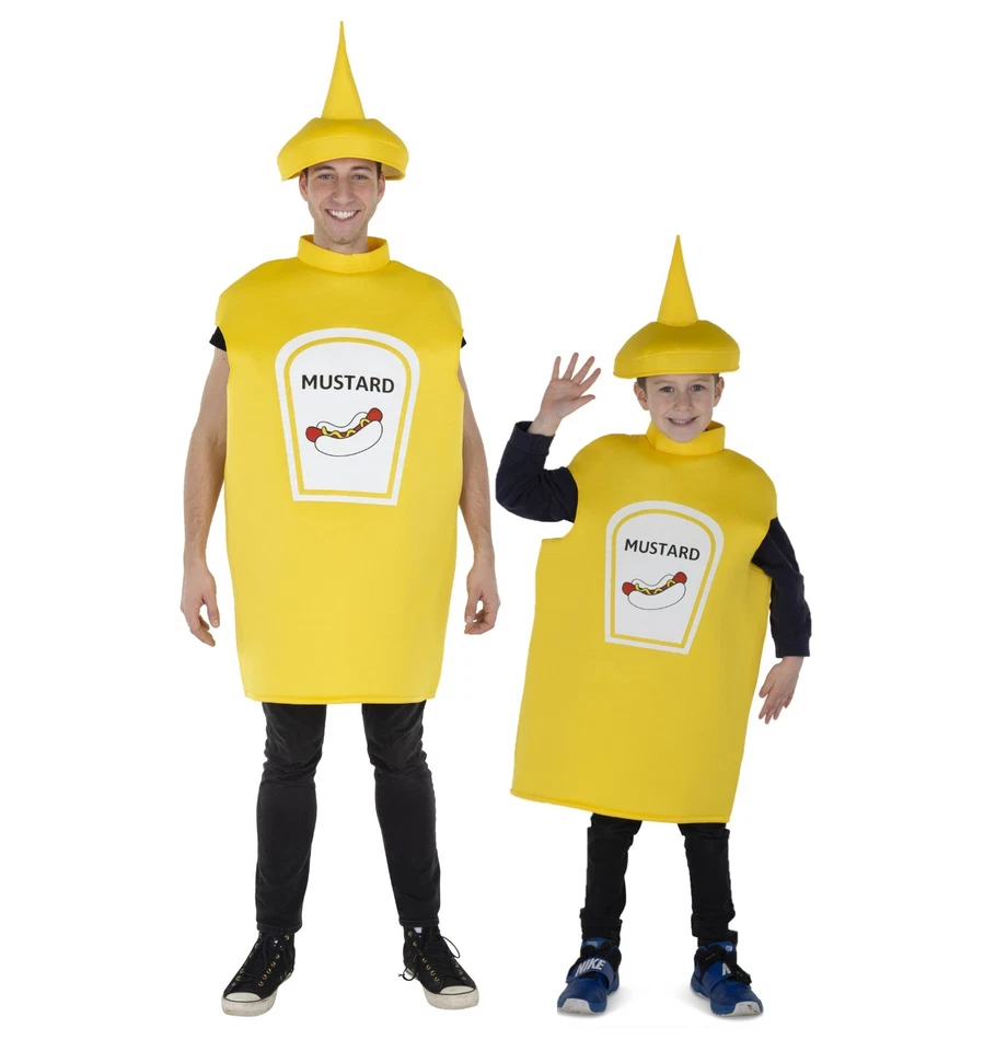 Disfraz de botella de mostaza amarilla Dress Up America para niño Foto 1 de 1