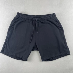 American Apparel Shorts Mens M Black California Fleece Drawstring Pockets Rare - Picture 1 of 7