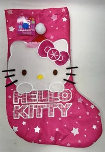 Hello Kitty rosa Satin Weihnachtsstrumpf Sanrio 3D SIL-34245 - Bild 1 von 12