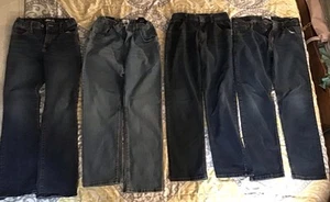 4 Pair Wrangler/Old Navy Jeans Husky Youth 14&16 Size Jeans Denim Straight Fit - Picture 1 of 23