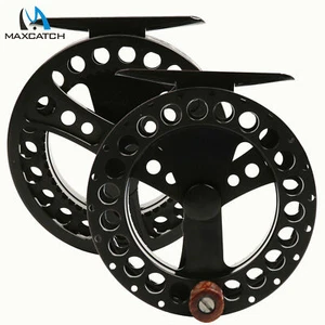Maxcatch 2/3 3/4WT Clicker Reel CNC Machined Black Aluminium Fly Fishing Reel - Picture 1 of 7