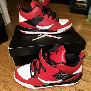 JORDAN FLIGHT 45 BG 7y GYM RED BLACK WHITE 644869 601 - Picture 1 of 9