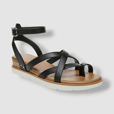 Sandalias de cuña Darlaa negras para mujer Style & Co zapatos talla 8M Foto 1 de 3