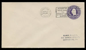 U436f 3c WASHINGTON, DIE 9, FDC (Gr. 10, Wmk. 29) - ADRESSIERT - Bild 1 von 2