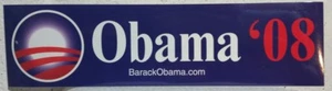 Barack Obama Bumper sticker " OBAMA 08  " Democratic Election Mint - Picture 1 of 1
