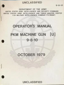 Operator's Manual PKM Machine Gun [U] 9-8-10, October 1979 - Picture 1 of 1