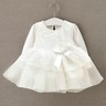 Newborn Baby Girls Long Sleeve Princess Dress Christening Wedding Party Swing